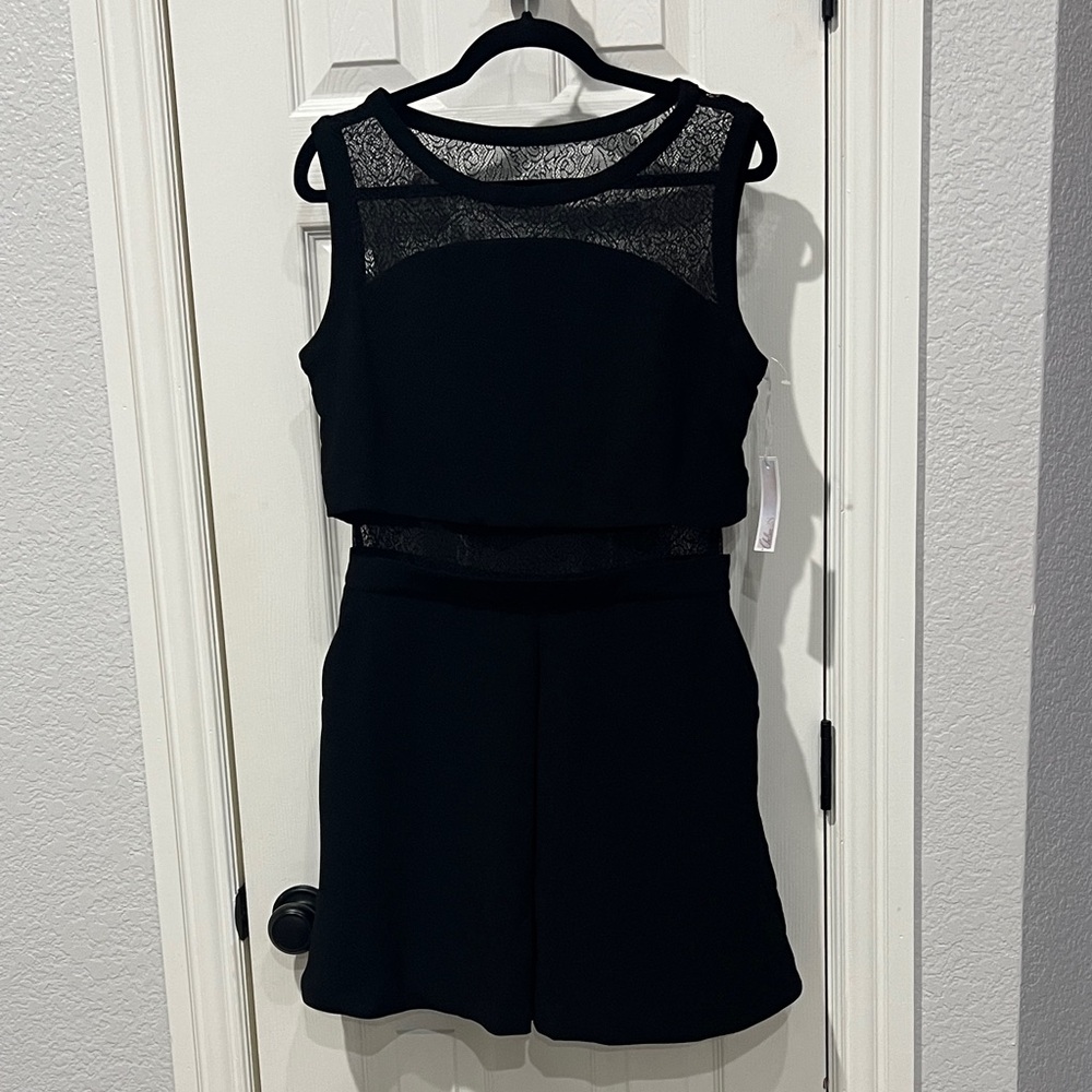 Chelsea28 Black Lace Mini Dress